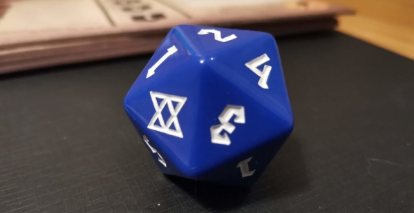 The TAZ D20, with its critical hit symbol – a guaranteed win