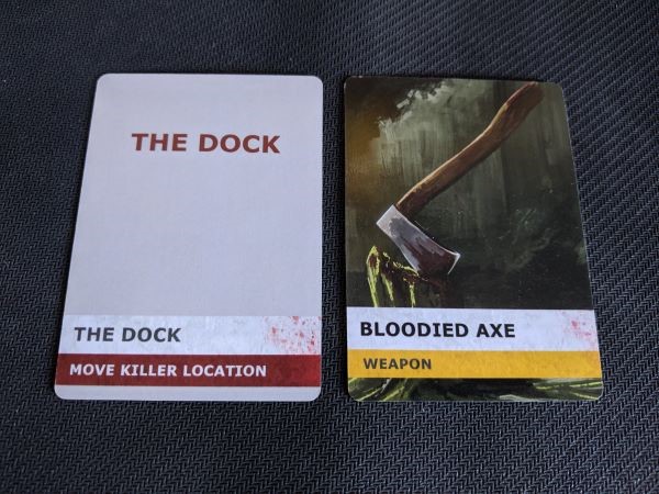 Move Killer Location Dock card and Axe Weapon card